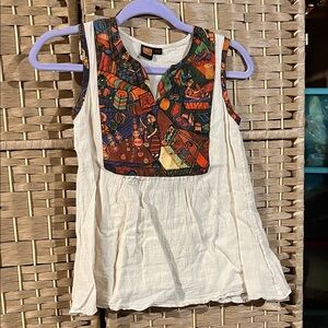 Colorful Patterned Sleeveless Top